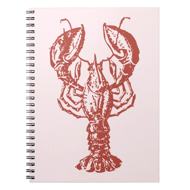 Caderno Espiral Notebook de lagosta (Frente)