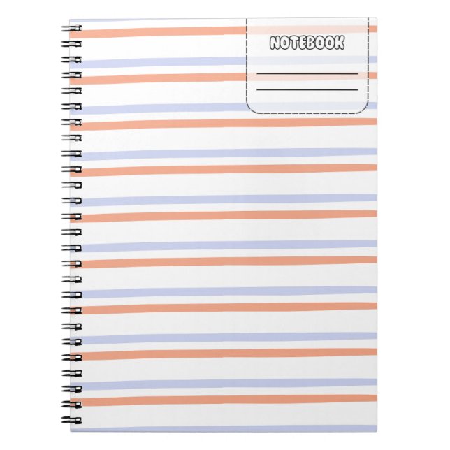 Caderno Espiral Notebook de linha de cores de Pastel (Frente)