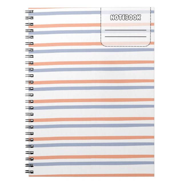 Caderno Espiral Notebook de linha de cores de Pastel (Frente)