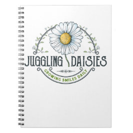 Caderno Espiral Notebook de logotipo Daisies malabarizando