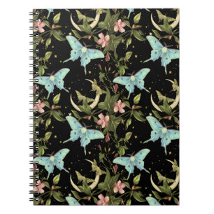 Caderno Espiral Notebook de lua de bruxaria elegante