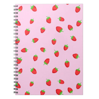 Caderno Espiral Notebook de morango bonito