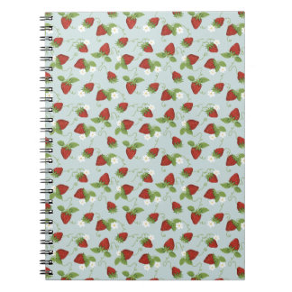 Caderno Espiral Notebook De Morango Floral Whimsical Spiral Bound