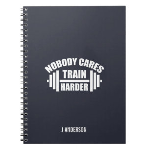 Caderno Espiral Notebook de motivação Gym Ninguém se importa de