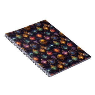 Caderno Espiral Notebook de natal Baubles