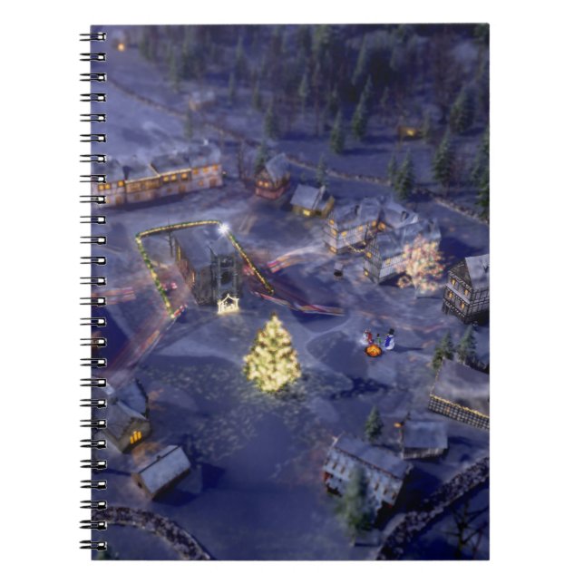 Caderno Espiral Notebook de Natal da Vila das Montanhas (Frente)