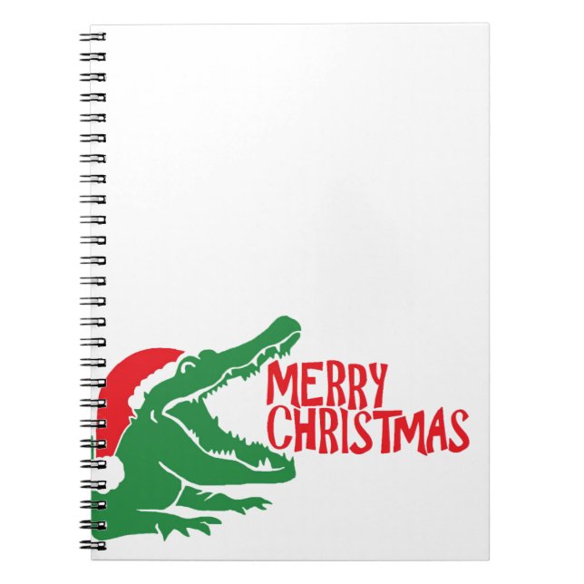 Caderno Espiral Notebook de natal de Alligator (Frente)