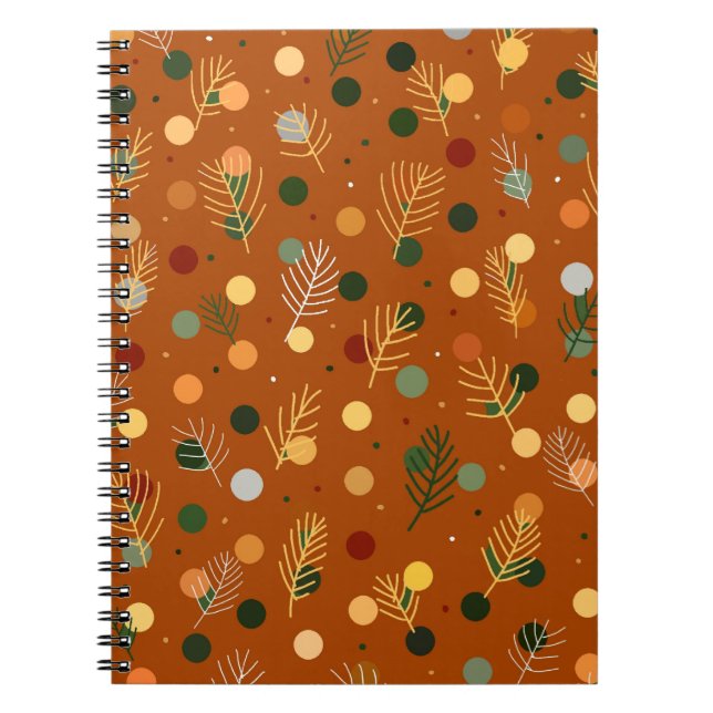 Caderno Espiral Notebook de Natal Festivo e Ano Novo (Frente)