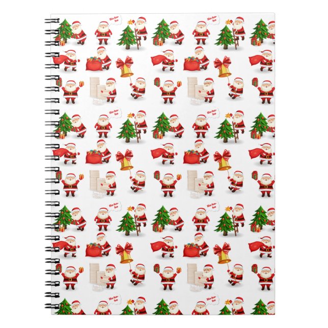 Caderno Espiral Notebook de Natal, Inverno e Ano Novo (Frente)