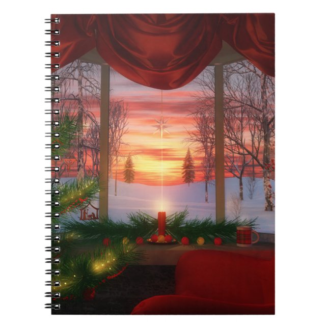 Caderno Espiral Notebook de Natal no Céu (Frente)