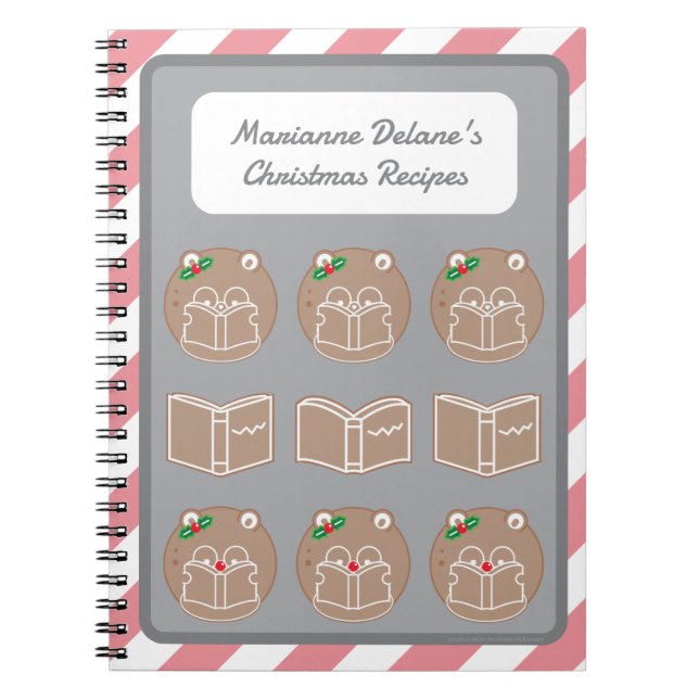 Caderno Espiral Notebook de Natal para amantes de Hamster Kawaii B (Frente)