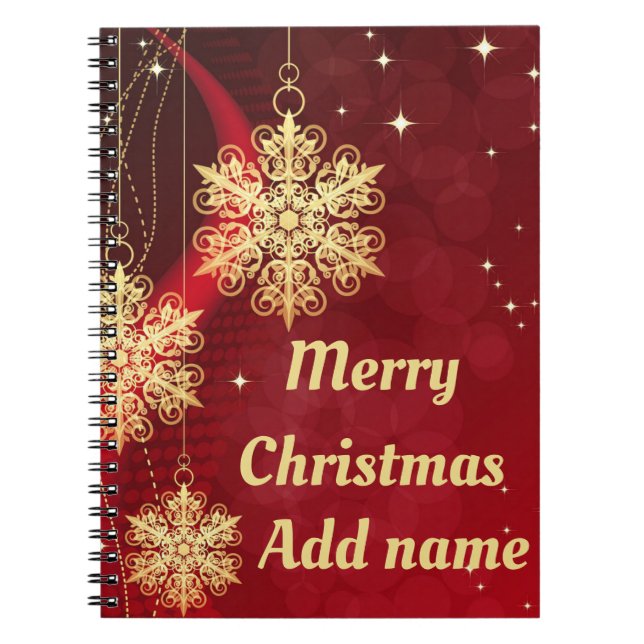 Caderno Espiral Notebook de Natal personalizado (Frente)