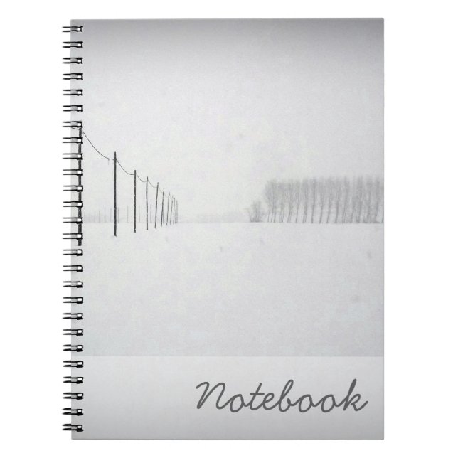 Caderno Espiral Notebook de neve mínima (Frente)