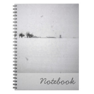 Caderno Espiral Notebook de neve mínima