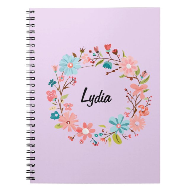 Caderno Espiral Notebook de nome flexível - Diário personalizado (Frente)