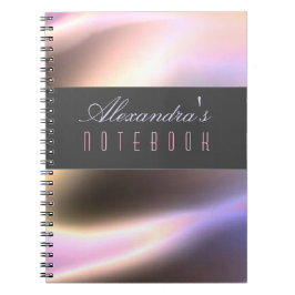 Caderno Espiral Notebook de nome personalizado elegante