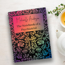 Notebook de nome personalizado flexível colorido