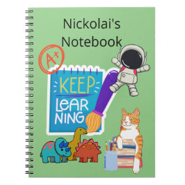 Caderno Espiral Notebook de nome personalizado, Voltar ao notebook