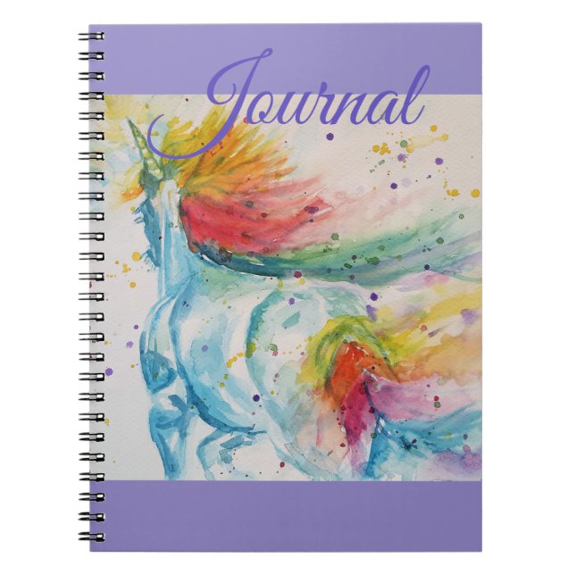 Caderno Espiral Notebook de Nomes de Raparigas de Pintura em Água  (Frente)