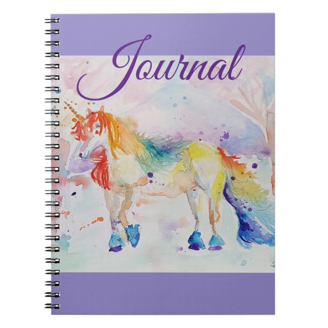 Caderno Espiral Notebook de Nomes de Raparigas de Pintura em Água  (Frente)