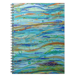 Caderno Espiral Notebook de ondas de fazer