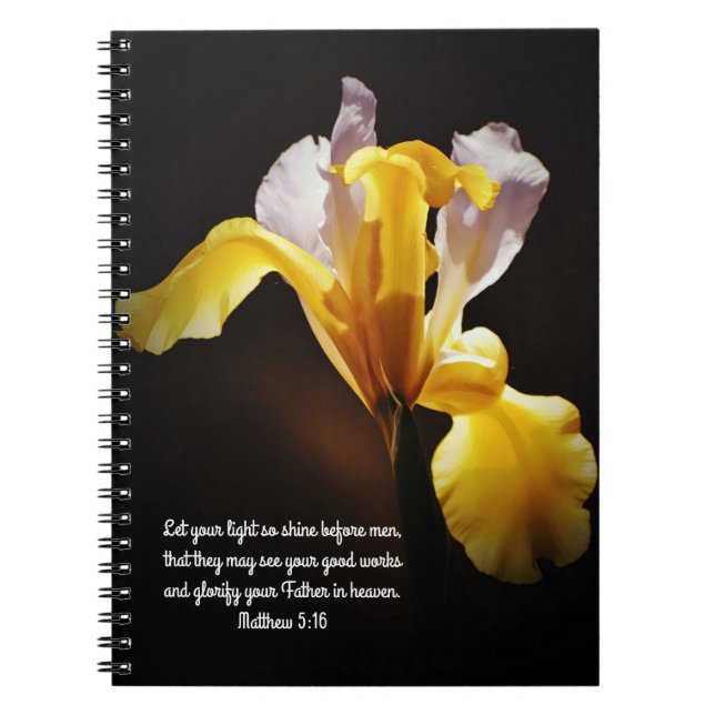 Caderno Espiral Notebook de oração clara Faith Daffodil (Frente)