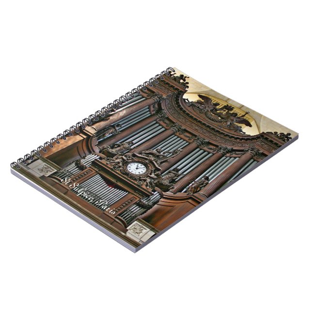 Caderno Espiral notebook de órgão de sulfeto de rua (Left Side)