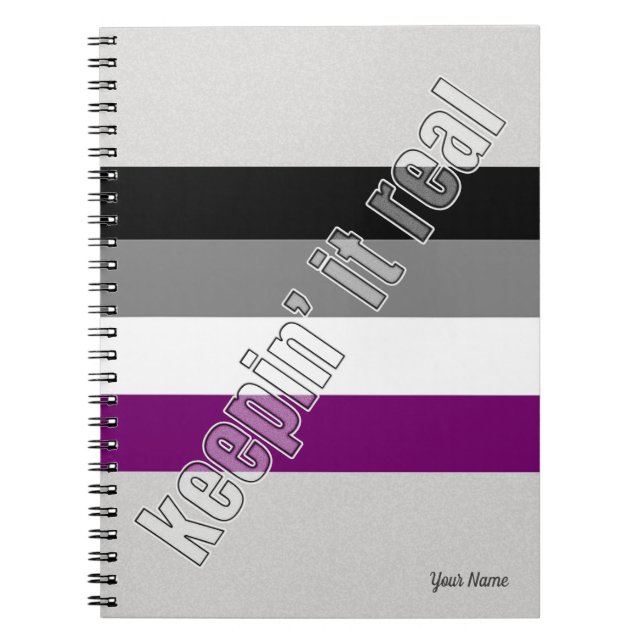 Caderno Espiral Notebook de orgulho assexual (Frente)