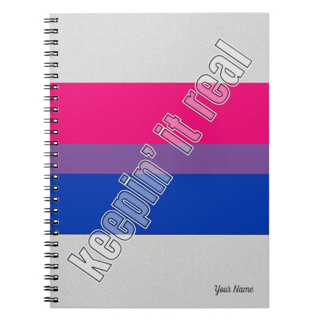 Caderno Espiral Notebook de orgulho bissexual (Frente)