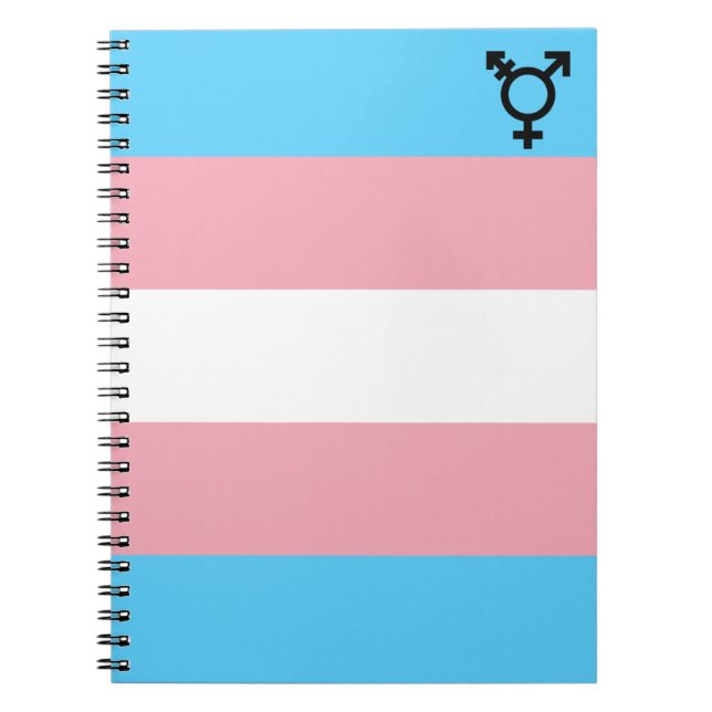 Caderno Espiral Notebook de orgulho transexual (Frente)