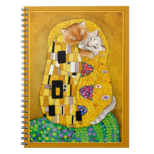 Caderno Espiral Notebook de ouro bonito e engraçado