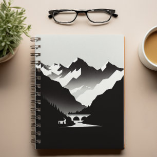 Caderno Espiral Notebook de paisagem de montanha