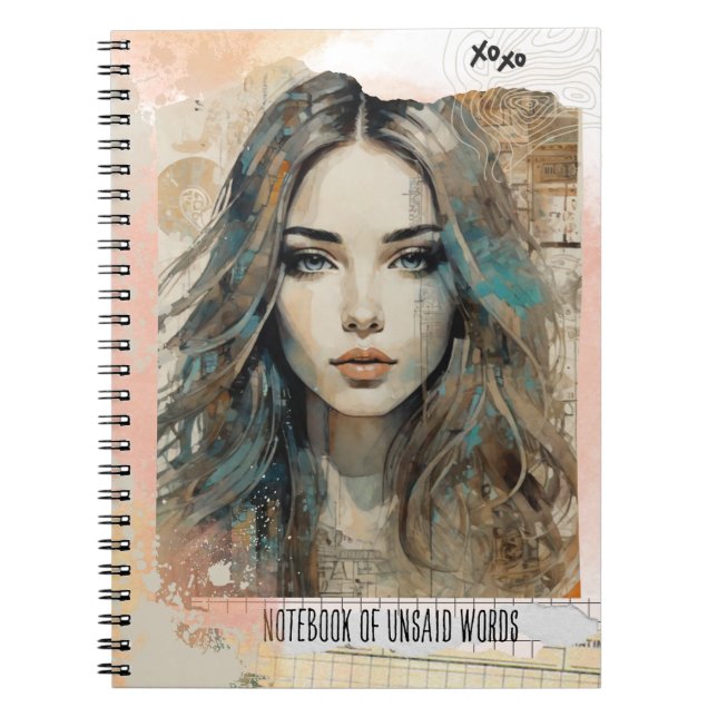 Caderno Espiral Notebook de palavras não ditas (Frente)