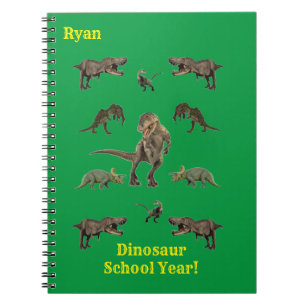 Caderno Espiral Notebook de papel de enrolamento do dinossauro