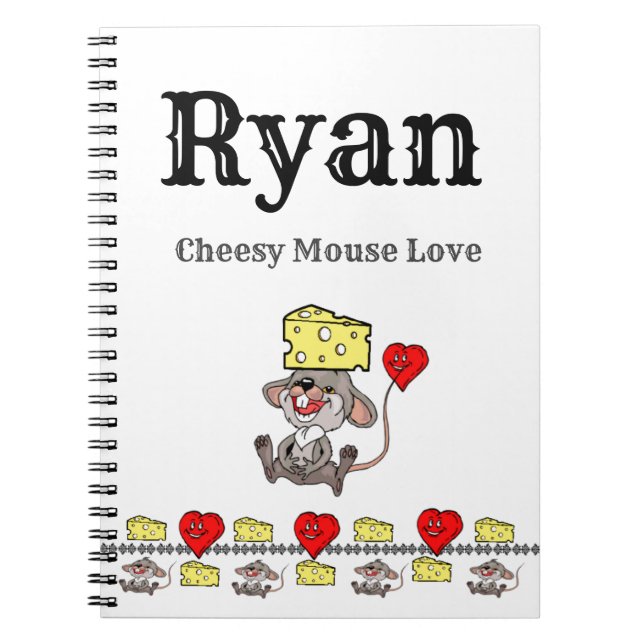 Caderno Espiral Notebook De Papel De Moldagem Com Mouse Cheesy (Frente)