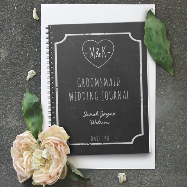 Caderno Espiral Notebook de Partido Bridal do Diário de Casamento  (Criador carregado)