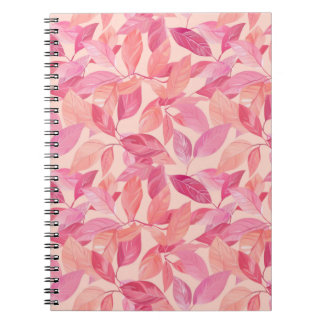 Caderno Espiral Notebook de Pasta Botânica rosa Foto Espiral
