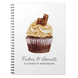 Caderno Espiral Notebook de pastelaria cupcake