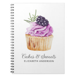Caderno Espiral Notebook de pastelaria cupcake