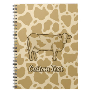 Caderno Espiral Notebook de perfil de vaca