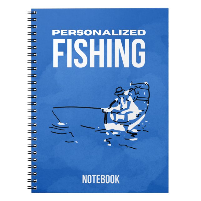 Caderno Espiral Notebook de pesca personalizado (Frente)