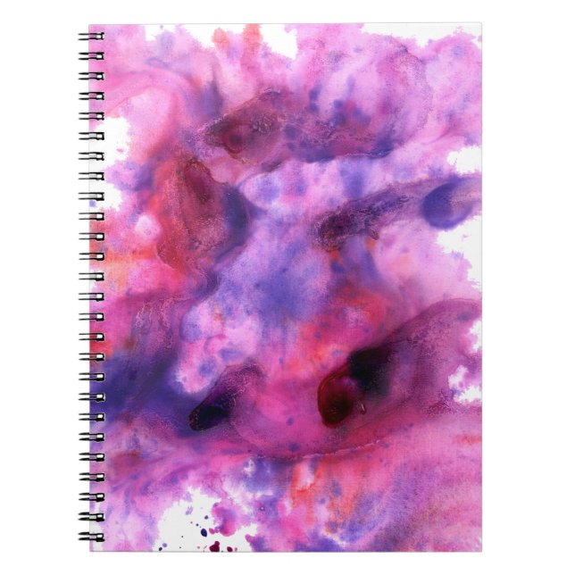 Caderno Espiral notebook de pintura abstrato (Frente)