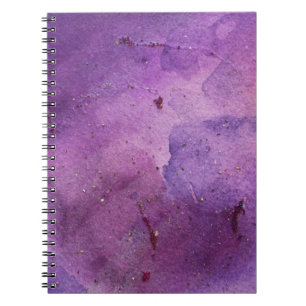 Caderno Espiral Notebook de pintura com cinzas volantes roxas