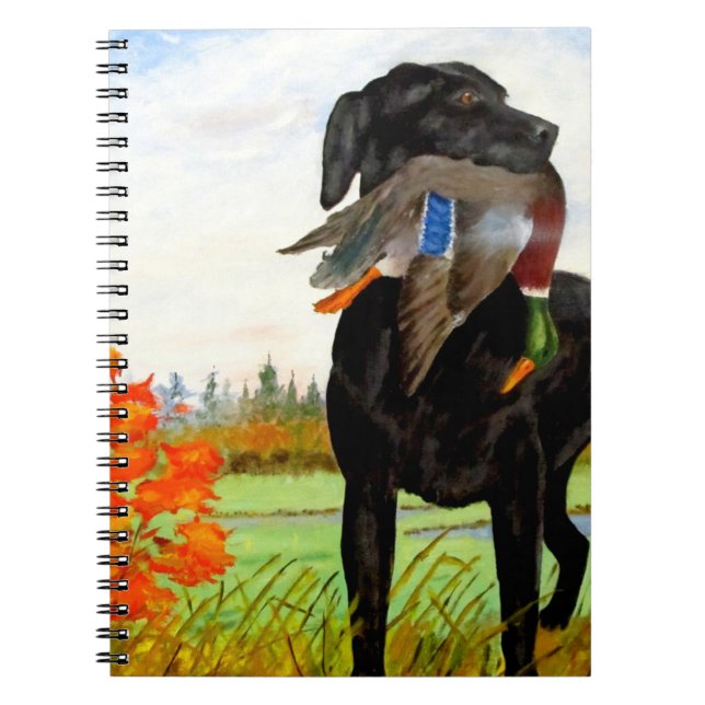 Caderno Espiral Notebook de pintura de cães caçadores (Frente)
