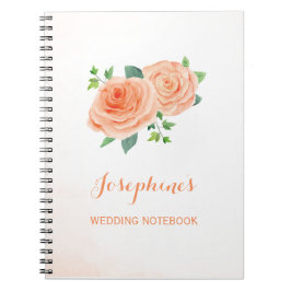 Caderno Espiral Notebook de Planejamento de Casamento de Rosa Peac