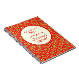 Caderno Espiral Notebook de planejamento de natal da família Paisl
