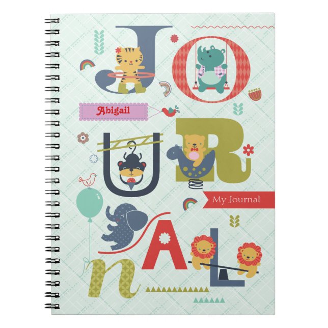 Caderno Espiral Notebook de playground de Alfabeto (Frente)
