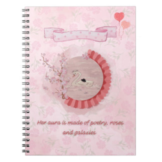 Caderno Espiral Notebook de poesia e Rosas