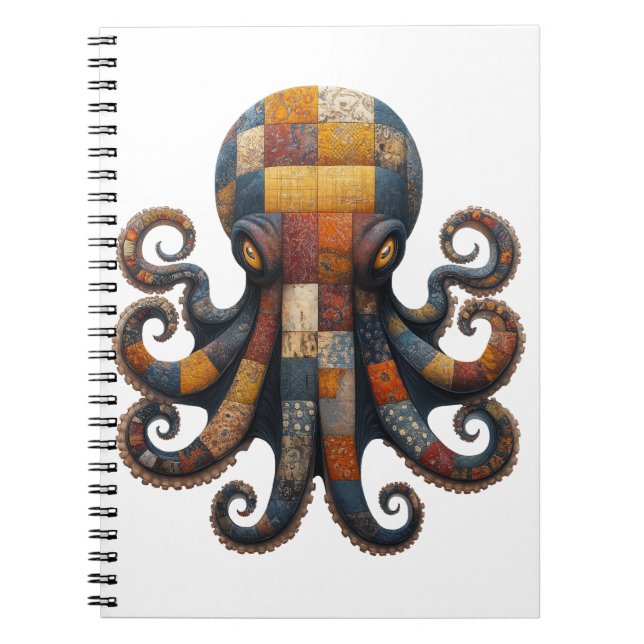 Caderno Espiral Notebook de Polvo de Patchwork (Frente)