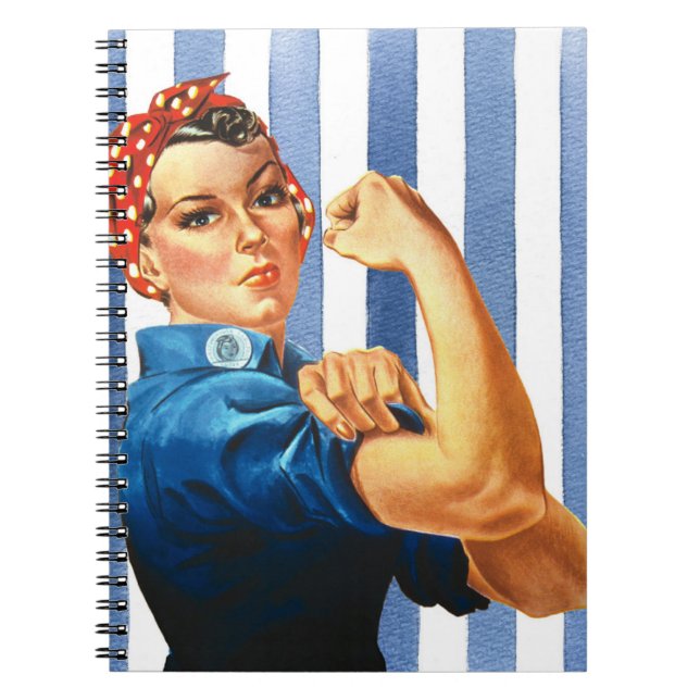 Caderno Espiral Notebook de potência feminino (Frente)